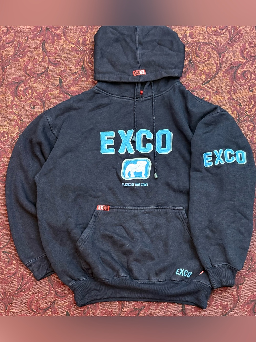 Y2K EXCO “Playaz of Tha Game” Embroidered Hoodie